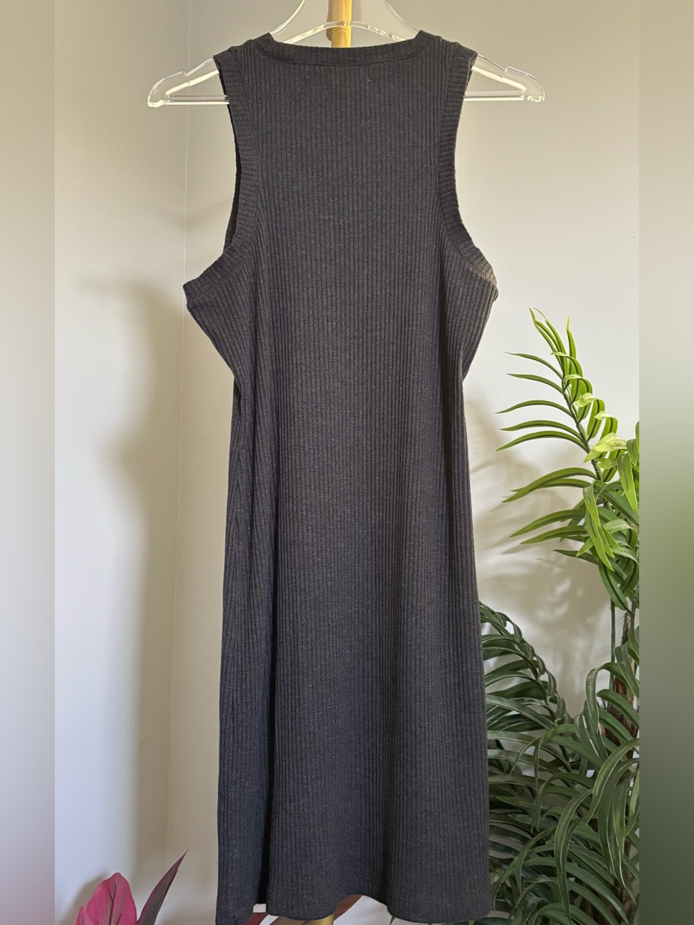 Madewell Charcoal Ribbed Knit Dress - Picture 6 of 11
